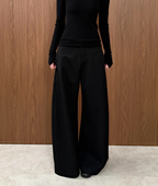 North 黑灰无褶垂感挺括弯刀毛呢休闲裤 高品质 经典