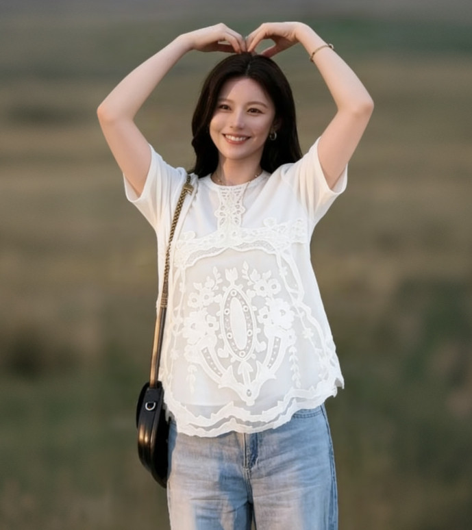 韩剧爱情怎么翻译高允真同款蕾丝挂脖衬衫设计感绝美西装内搭上衣