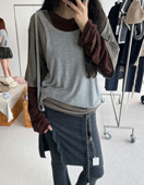 MEDIUN_高品质天丝羊毛叠穿假三件套_Lyocell Wool shirt