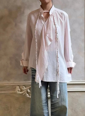 Med 100正确还原布料麻花飘带两穿衬衫_Two-way Shirt