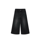 褪色长绒棉廓形复古八分喇叭牛仔裤 JAJA Capri经典