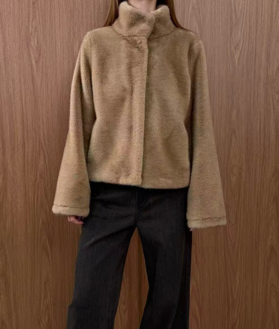 North 高品质 布料100还原 立领短款毛毛皮草外套,女装/女士精品,短外套,淘宝优惠券,粉丝福利购,淘宝优惠卷