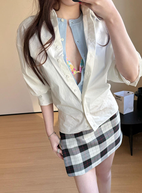 RARELY 多种穿法落肩廓形衬衫 白色/黑色