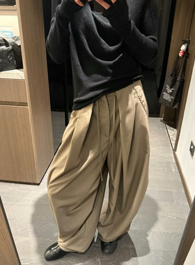 SINGLE 高品质 25SS西裤阔腿伞兵裤抗皱垂感宽松设计休闲裤长裤女