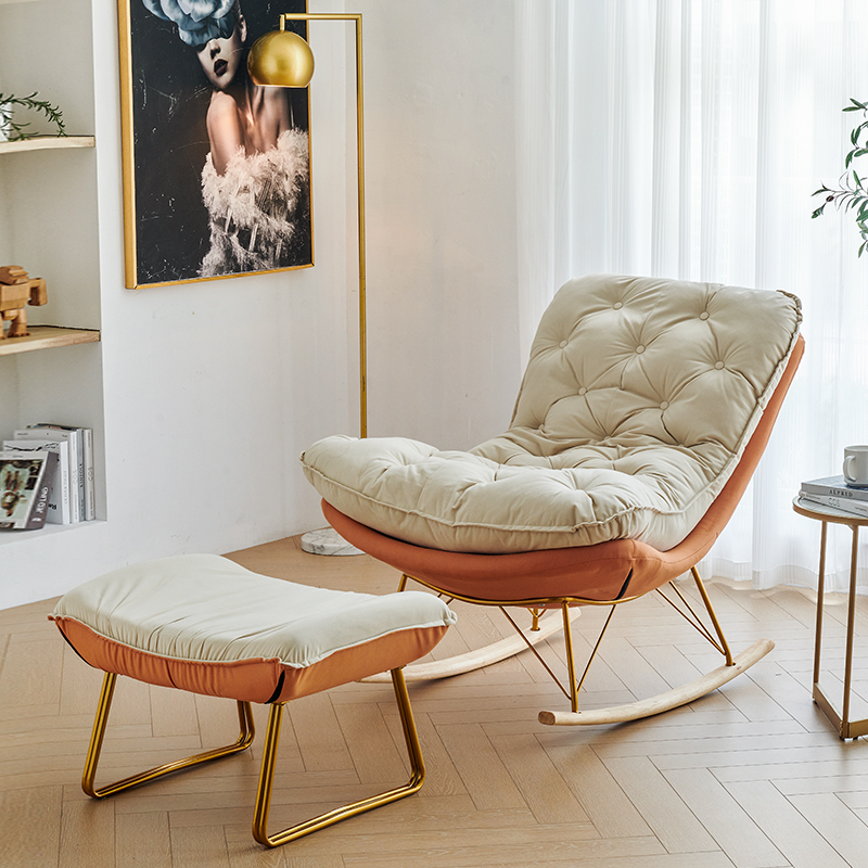 御唐轩简约现代轻奢单人摇椅