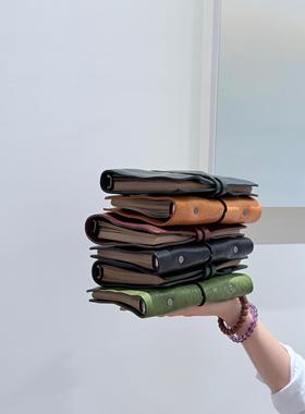 C&Y头层牛皮笔记本A6FC TN手账本 真皮手作  纯皮记事本