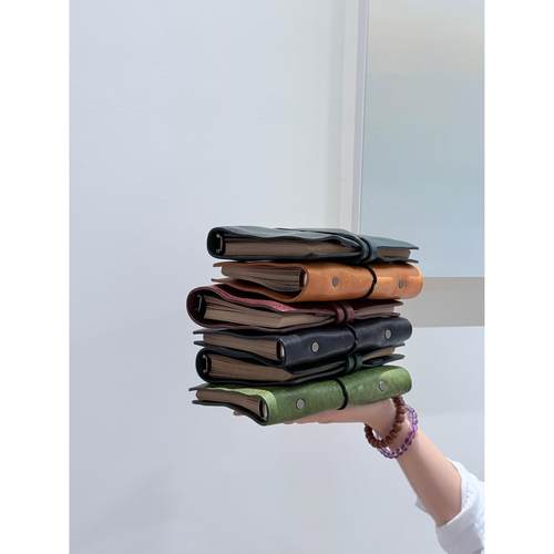 C&Y头层牛皮笔记本A6FC TN手账本 真皮手作  纯皮记事本