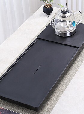 天然2023新款家用乌金石茶盘套装全自动一体带电磁炉烧水壶大茶台