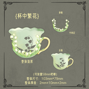 【杯中繁花】亚克力谷美吧唧砖高透展示收纳适配58/65/75mm吧唧托