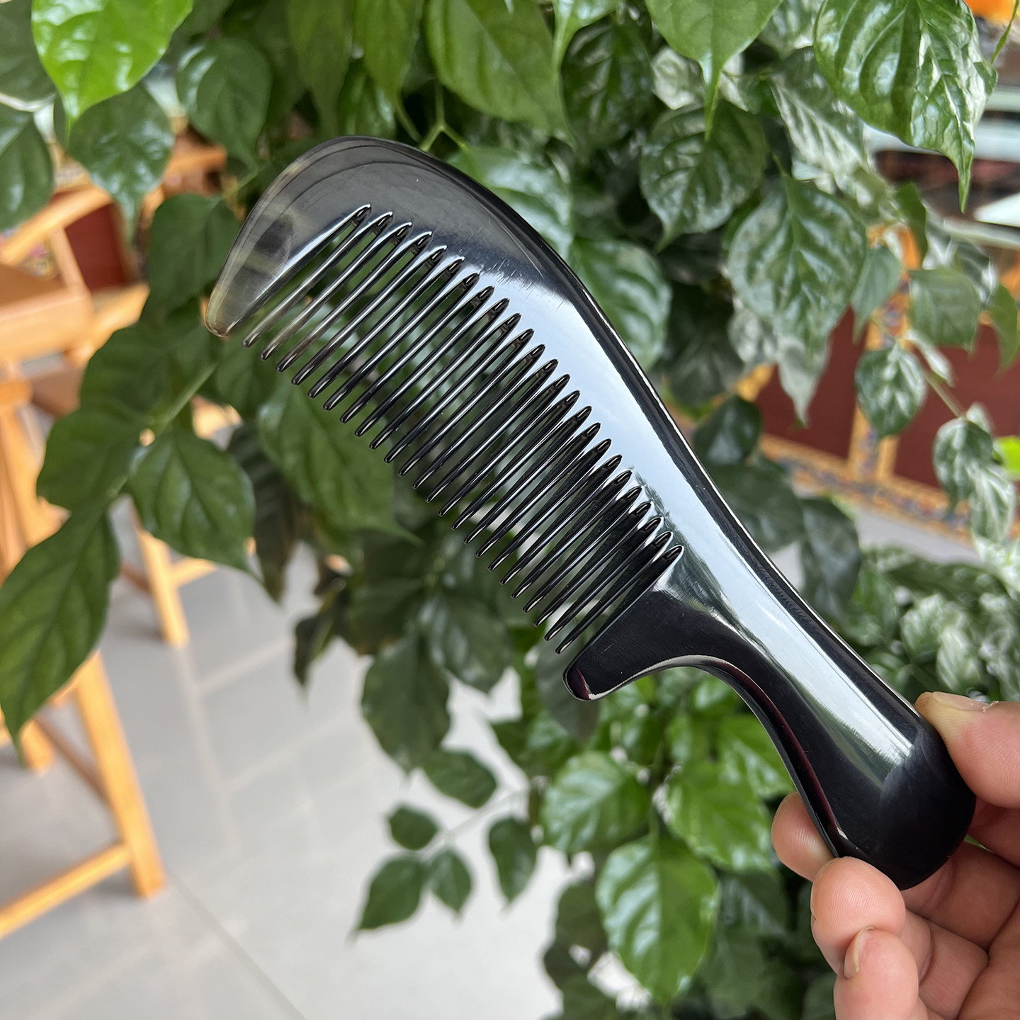 牛角梳珍角堂天然加厚牦牛角经络梳养发保健按摩梳长发头梳女家用