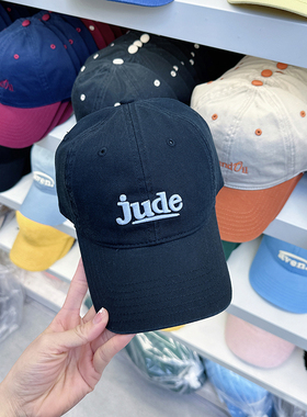 jude字母刺绣棒球帽子女2025新款时尚软顶休闲百搭出游遮阳鸭舌帽
