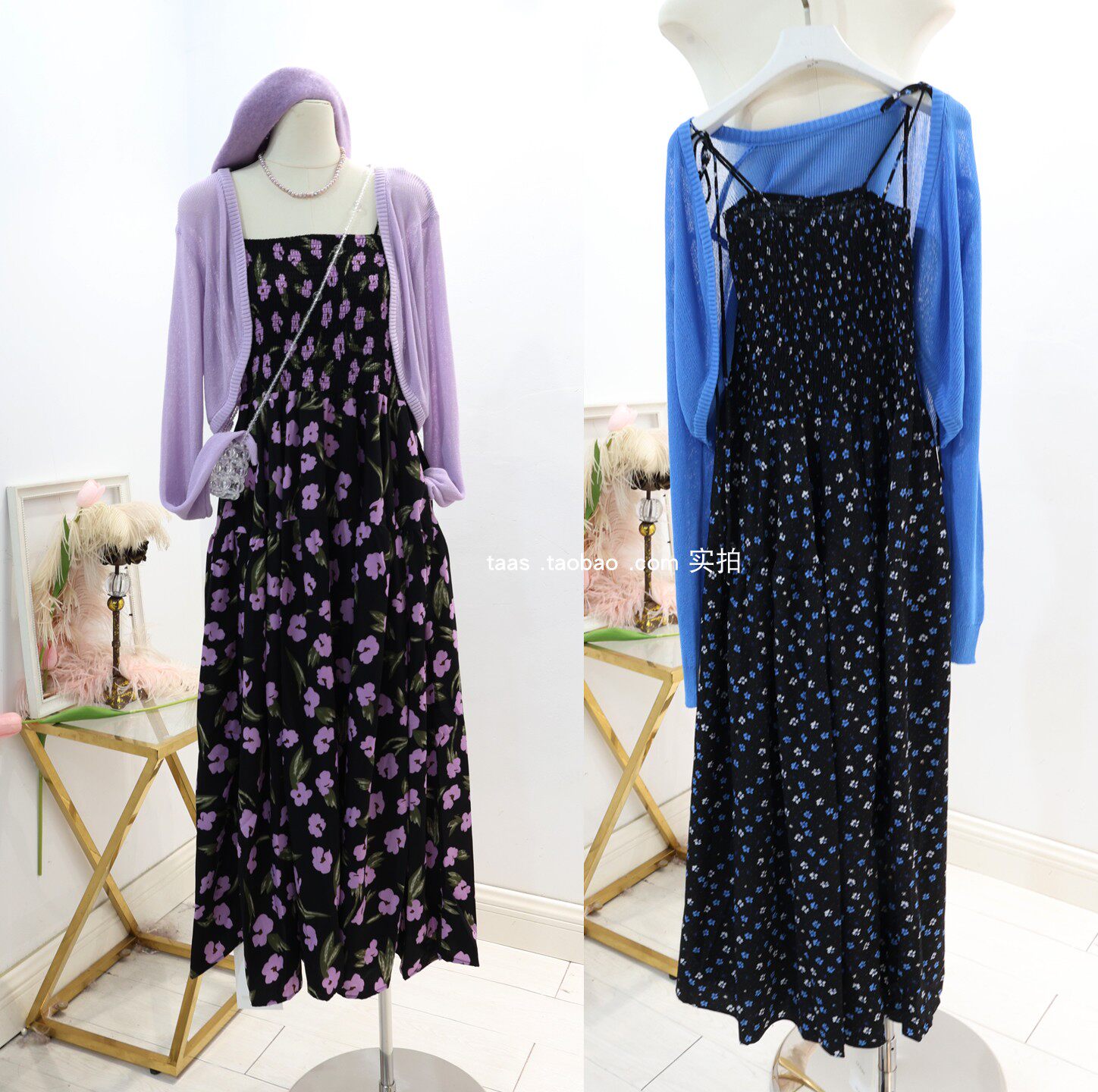 法式抹胸吊带连衣裙2026春夏少女度假大裙摆仙气温柔碎花裙仙女裙