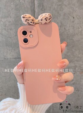 ins豹纹蝴蝶结适用华为nova15手机壳13ultra粉12s/magic8pro女6c/5/4至臻3网红9play7t麦芒11/10se/14活力pro