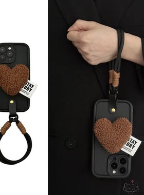 ins手绳适用小米17pro max手机壳15pro/14ultra爱心13黑civi5女4红米note12pro支架11r小红书turbo3/1s/2/k90
