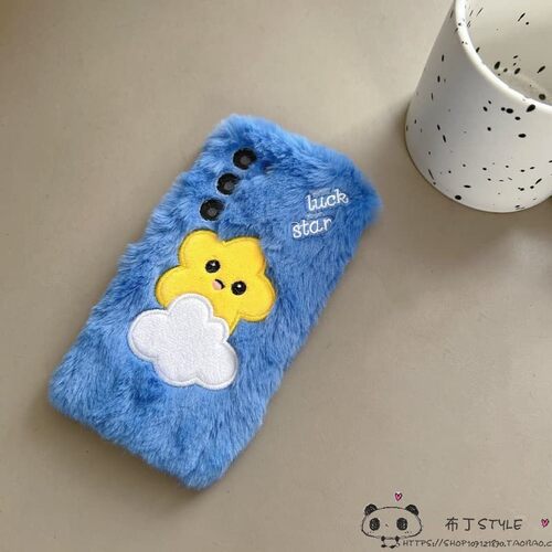 毛绒云朵星星realme15/14/13/12手机壳narzo20网红n63真我n55冬n53女50i/v60秋note70c33/c35s可爱c85/61c75