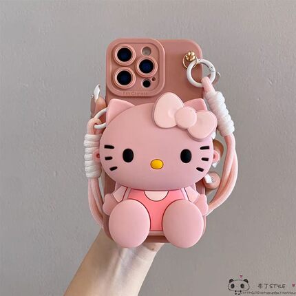 kitty零钱包OPPO find x9手机壳8ultra/7女reno4se手绳k5/a3/a6提2pro/1网红realme15真我GT/a78/a36/a96/a97