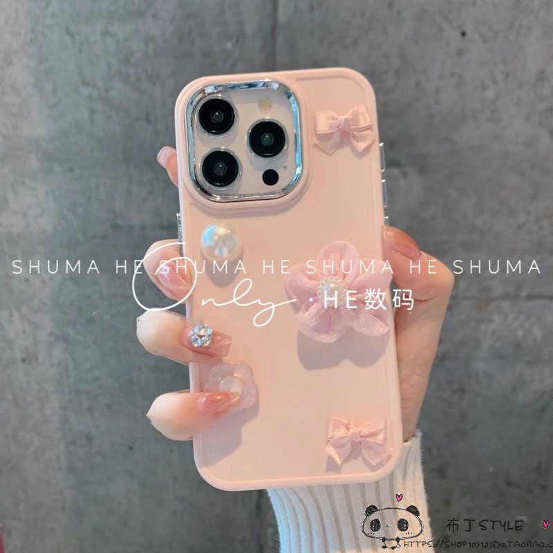 立体甜美粉花朵适用小米17pro max手机壳15pro少女14ultra网红13/civi5套4红米note12pro/11r/turbo3/1s/2k90