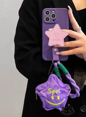 星星零钱包适用华为pura70pro手机壳p80ultra畅玩50plus支架40c手绳200+麦芒30畅享60s/70x荣耀hi女50m优20z