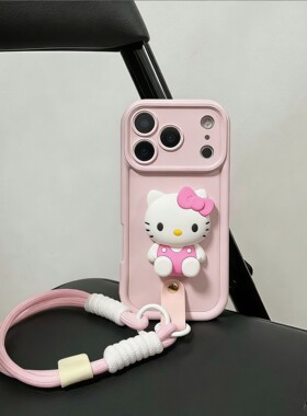 可爱Kitty手绳适用x70i荣耀500手机壳400/300ultra拎200女x100网红90GT/40plus畅玩60a华为mate80PRO卡通p50