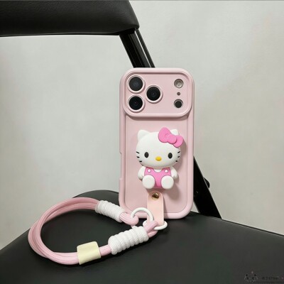 可爱Kitty手绳适用小米17pro max手机壳15pro卡通14ultra/13/civi5女4红米note12pro提11r/turbo3编织1s2k90