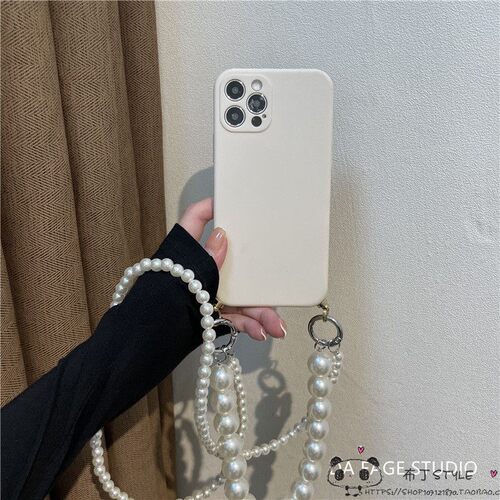 网红珍珠链条适用小米17pro max手机壳15pro女14ultra/13斜挎civi5/4红米note12pro/11r/turbo3拎1s/2创意k90