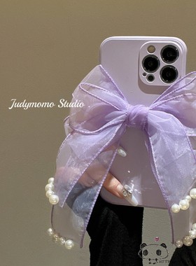 ins蝴蝶结适用iPhone13pro max手机壳12小仙女风8苹果14可爱12mini小红书6s紫色7plus保护套se2网红xr/11/xs