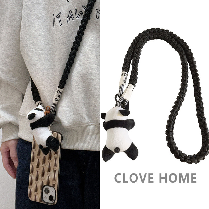 Clove 趴趴熊猫手机链斜挎长款酷炫黑色编织绳挂链男女个性小包链,饰品/流行首饰/时尚饰品新,链条,淘宝优惠券,粉丝福利购,淘宝优惠卷