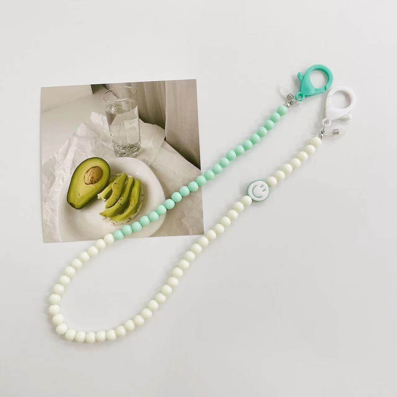 CLOVE VITALITY SMILING FACE MOUTH COVER CHAIN SIMPLE CHILDRENS GLASSES CHAIN SUNGLASSES DECORATED HALTERNECK ROPE BABY ANTI CHAIN