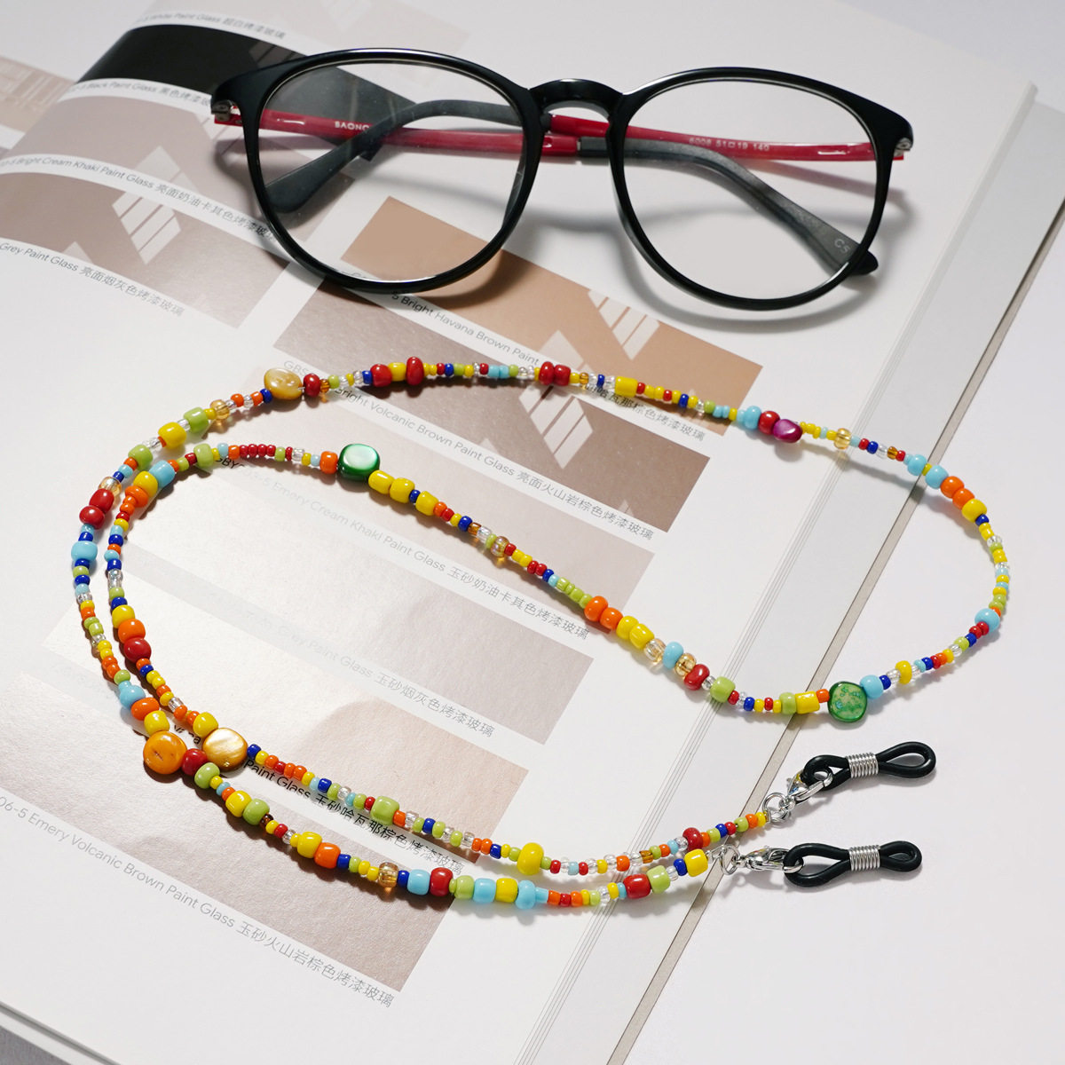 Clove 彩色串珠贝壳眼镜链文艺口罩链墨镜链老花镜挂脖绳耳机链条,饰品/流行首饰/时尚饰品新,链条,淘宝优惠券,粉丝福利购,淘宝优惠卷