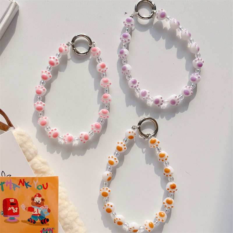 Clove 可爱小猫爪手机链短款手腕挂绳软萌手机壳绳粉紫棕色钥匙链,饰品/流行首饰/时尚饰品新,链条,淘宝优惠券,粉丝福利购,淘宝优惠卷