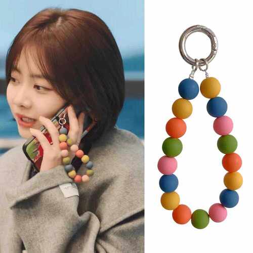 谭松韵同款手机链彩色串珠小包链