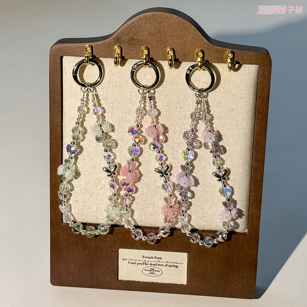 Clove 夜光玫瑰花手机链短款高级感蝴蝶水晶钥匙扣精致包挂件少女,饰品/流行首饰/时尚饰品新,链条,淘宝优惠券,粉丝福利购,淘宝优惠卷