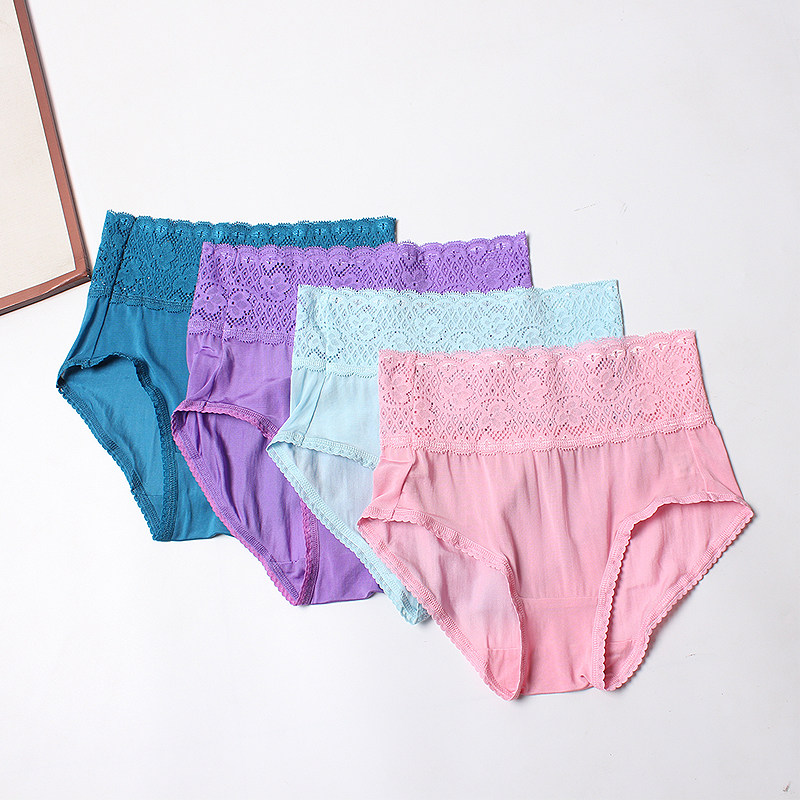 不退不换！100%桑蚕丝真丝内裤女高腰三角裤水溶蕾丝亲肤透气短裤