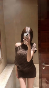 背心包臀短裙 斜肩无袖 春夏新款 纯欲风气质一字领针织连衣裙女修身