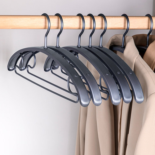 太空铝合金衣架家用无痕加宽防滑防肩角轻奢高端衣架晾晒衣服架子