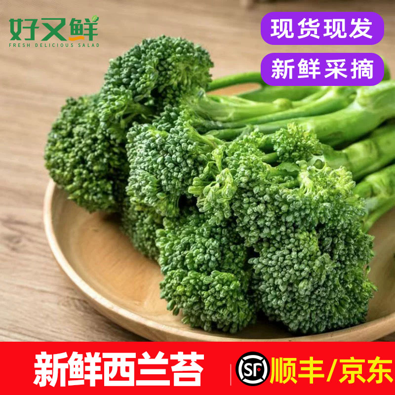 新鲜西兰苔手指小西兰花轻食青花菜西餐特色食材沙拉炒食蔬菜包邮