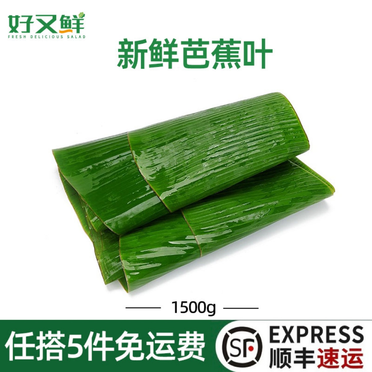 新鲜芭蕉叶摆盘装饰糕点粽子叶