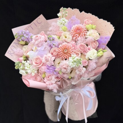 西安鲜花店同城速递玫瑰向日葵百合花束送女友闺蜜妈妈生日表白
