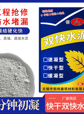 双快快干水泥快硬1分钟5分钟15分钟速凝堵漏王缓凝堵漏高强度425