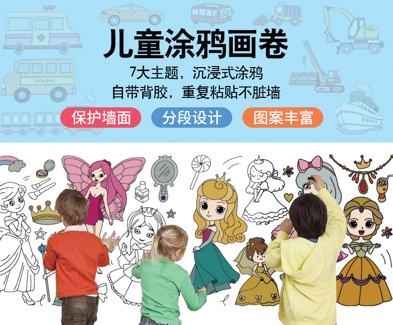 儿童涂鸦画卷简笔画大全小学生学画画入门书 彩铅手绘涂色书幼儿园