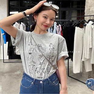 【清仓】画家来信~基础不单调 新疆棉涂鸦T恤女设计感短袖上衣