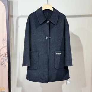 苏力绵羊毛双面呢外套简约大方妈妈冬装2025新款秋冬女士大衣