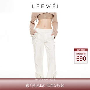 裤 直筒可拆包包工装 小众多口袋轻防水修身 官方自营LEEWEI春夏新款