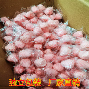 商用草莓棉花糖造型软糖卡通可爱糖果儿童零食蛋糕咖啡冰粉装 饰