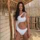 跨境货源韩国泳衣女连体比基尼2022新款 温泉游泳装 现货bikini