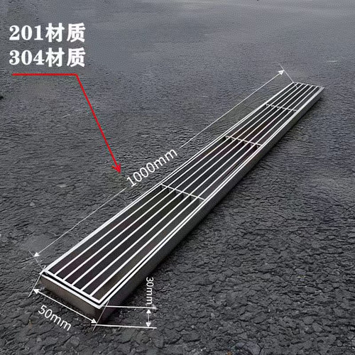 定制201/304不锈钢条形格栅雨水篦子地下车库排水沟园林庭院盖板