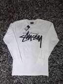 裂纹做旧Logo长袖 现货STUSSY T恤 crackle Logo retro