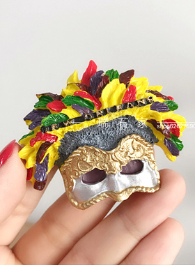 美国新奥尔良树脂冰箱贴New Orleans 立体冰箱贴面具旅行纪念品