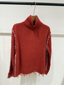 深圳主z原创品牌2025新款 时尚 宽松高领编织毛衣上衣女