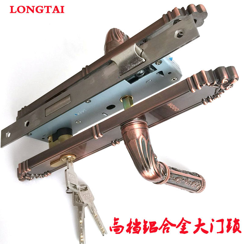 铝合金门防盗门压把锁平开门锁